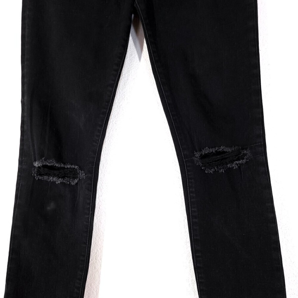 ABERCROMBIE & Fitch Harper Super Skinny Jeans in Distressed Black 27 Y2k Minimal - Picture 6 of 13